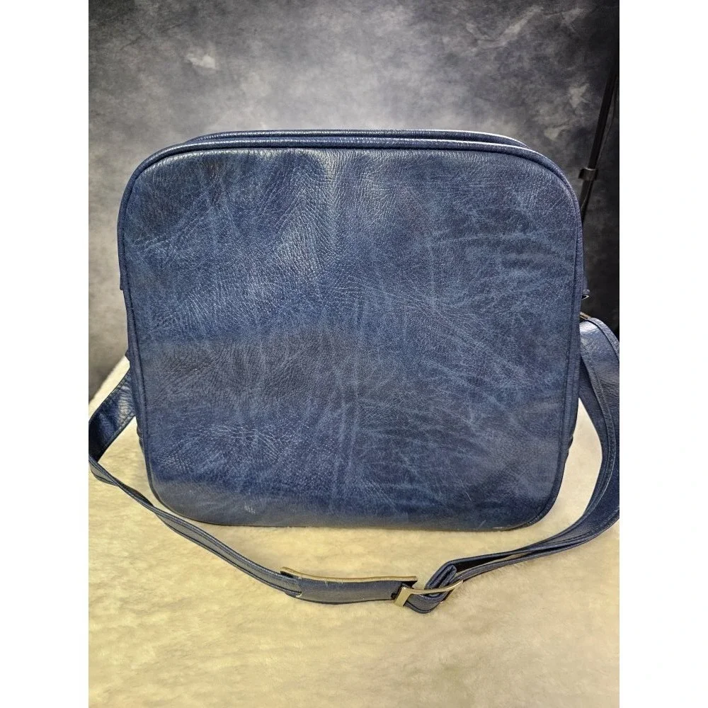 Vintage 1970s Samsonite Cordoba II Carry‎ On Blue Shoulder Bag Tote Weekender